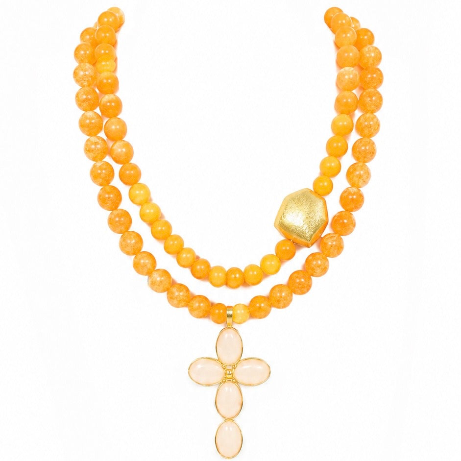 Collar Calcita Naranja